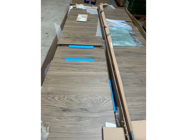 2x hoge kast 2 deuren 1 lade 39x36x180 cm, geberit, renova plan, noten hickory - afbeelding 2 van  6