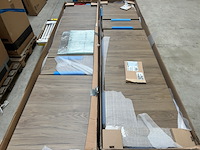 2x hoge kast 2 deuren 1 lade 39x36x180 cm, geberit, renova plan, noten hickory - afbeelding 3 van  6