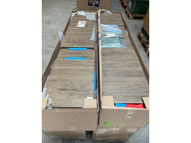 2x hoge kast 2 deuren 1 lade 39x36x180 cm, geberit, renova plan, noten hickory - afbeelding 1 van  7