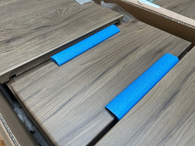 2x hoge kast 2 deuren 1 lade 39x36x180 cm, geberit, renova plan, noten hickory - afbeelding 3 van  7