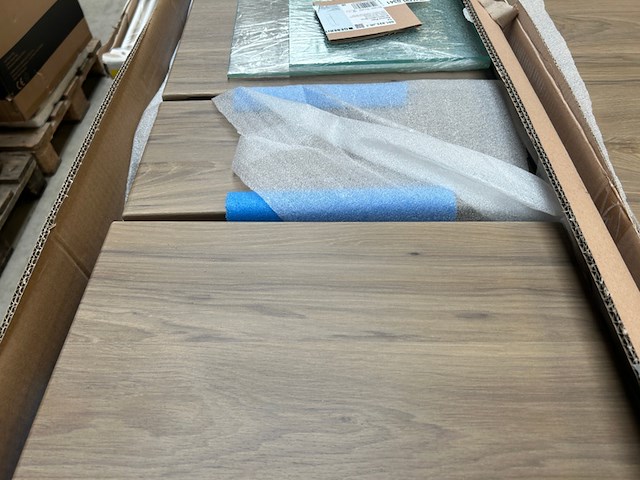 2x hoge kast 2 deuren 1 lade 39x36x180 cm, geberit, renova plan, noten hickory - afbeelding 6 van  7