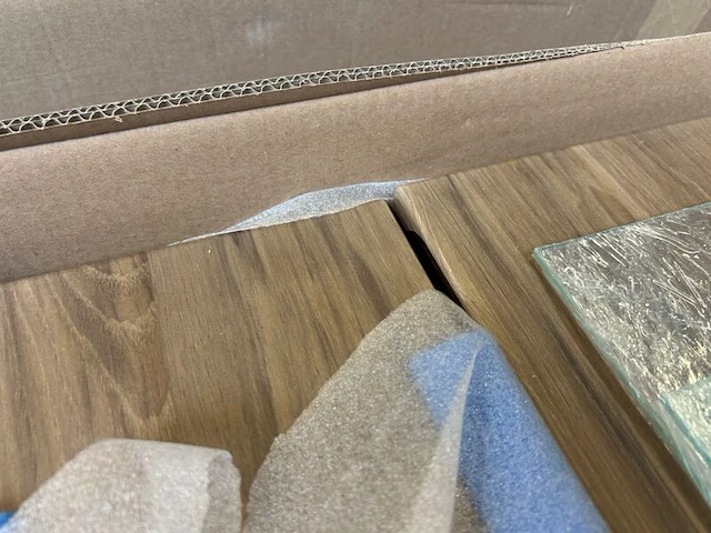 2x hoge kast 2 deuren 1 lade 39x36x180 cm geberit, renova plan, noten hickory - afbeelding 4 van  6