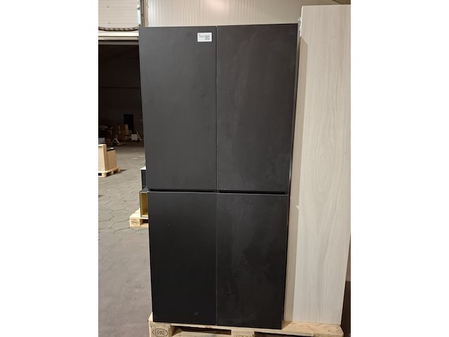 2x hoge kast mat zwart - afbeelding 1 van  4