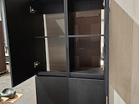 2x hoge kast mat zwart - afbeelding 2 van  4