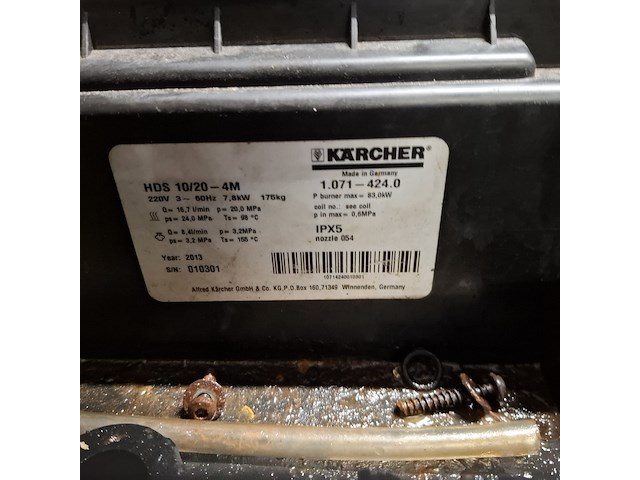 2x hogedrukreiniger karcher en dibo, hds 10/20-4m en ibh-m 220/16 - afbeelding 9 van  17