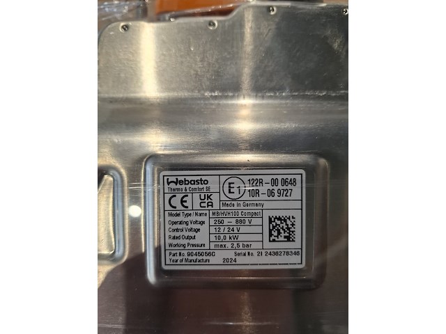 2x hoogspannings verwarming webasto, hvh 100c+ - afbeelding 4 van  6