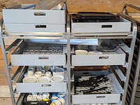 2x horeca korvenwagen, metos & pujadas, incl. inhoud - afbeelding 4 van  8