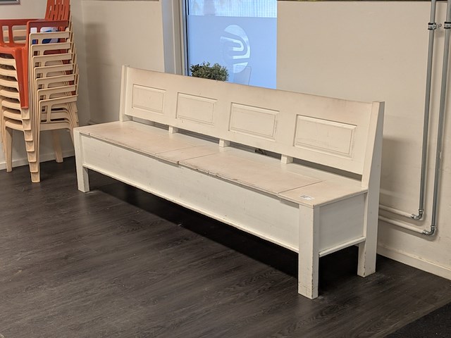 2x houten bank met opbergruimte - afbeelding 1 van  10