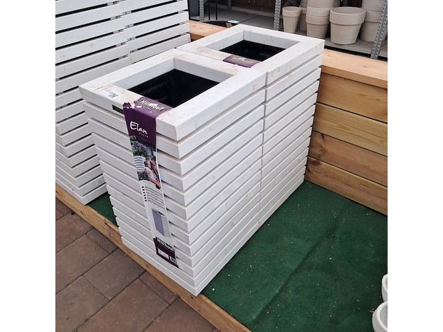 2x houten bloembak, hillhout, elan style - afbeelding 3 van  9