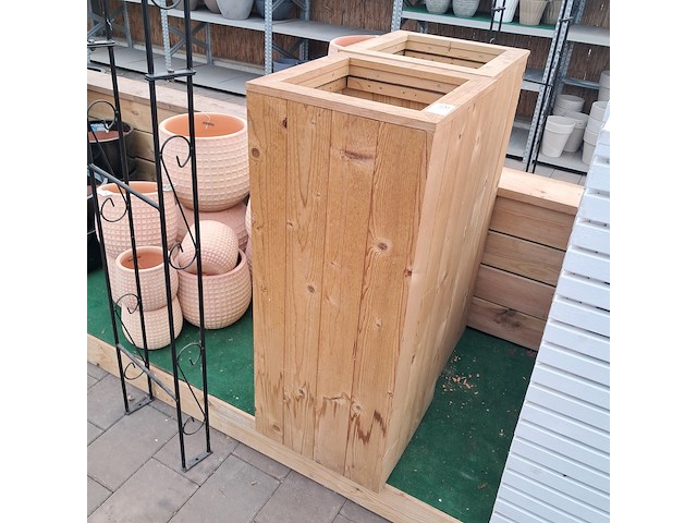 2x houten bloembak - afbeelding 2 van  5