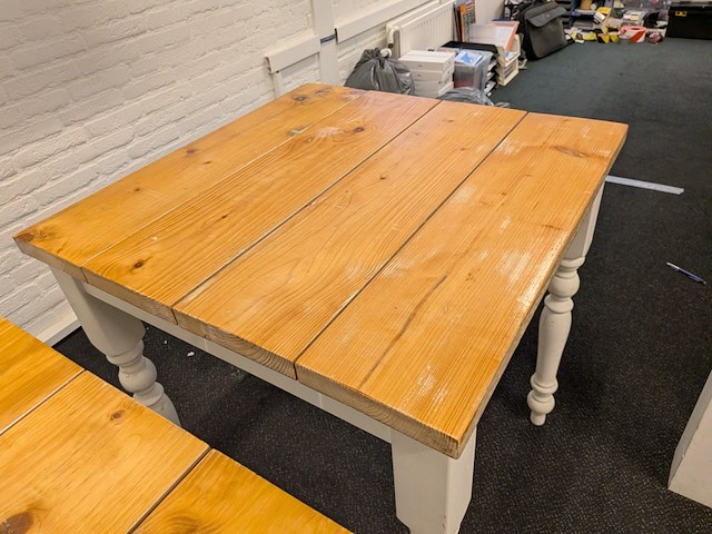 2x houten kantinetafel - afbeelding 3 van  6