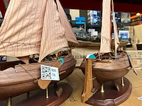 2x houten modelschip - afbeelding 4 van  7