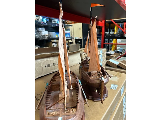 2x houten modelschip - afbeelding 6 van  7