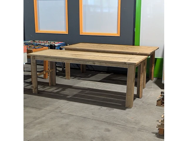 2x houten tafel - afbeelding 1 van  5