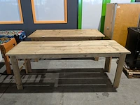 2x houten tafel - afbeelding 2 van  5