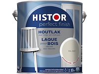 2x houtlak, histor, perfect finish, ral 9001 - wit, hoogglans 2.5l - afbeelding 1 van  2