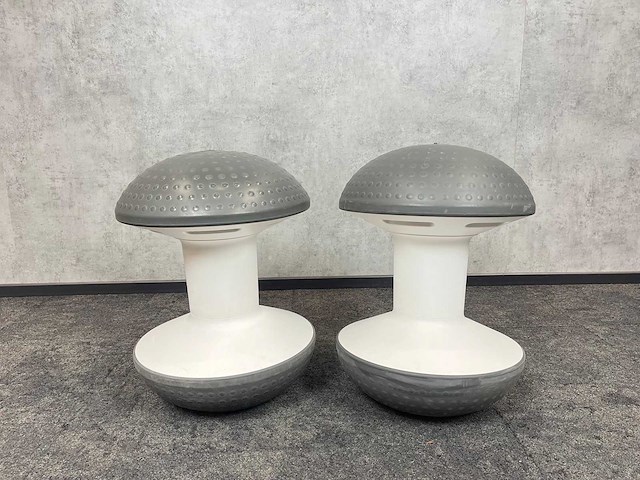 2x humanscale ballo - balans kruk grijs-wit - afbeelding 1 van  7