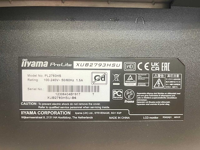 2x iiyama - 27" monitor met voet - hdmi, dp, usb - afbeelding 2 van  3