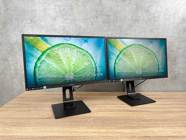 2x iiyama prolite - 24" monitor op voet - dp, hdmi, vga, usb - afbeelding 9 van  17