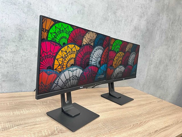 2x iiyama prolite - 24" monitor op voet - dp, hdmi, vga - afbeelding 5 van  11