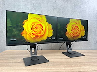 2x iiyama prolite - 24" monitor op voet - hdmi, dp, vga - afbeelding 1 van  13