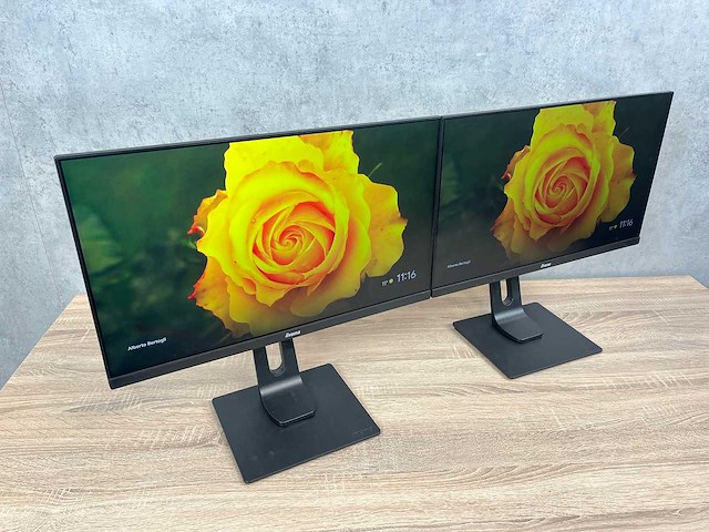2x iiyama prolite - 24" monitor op voet - hdmi, dp, vga - afbeelding 5 van  7
