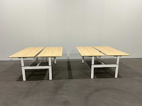 2x in hoogte verstelbaar bureau - afbeelding 1 van  6