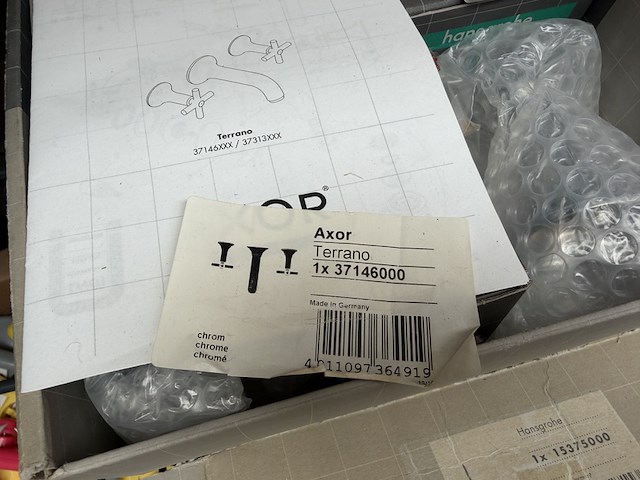 2x inbouw wastafelmengkraan en thermostaat hansgrohe - afbeelding 3 van  4