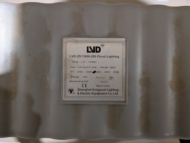 2x inductie schijwerper, lvd, zs11000-200 flood lighting - afbeelding 6 van  6