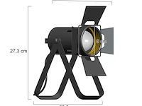 2x industriële tafellamp met e27 fitting, mexlite, carré 3380zw, zwart, 2026 - afbeelding 3 van  5