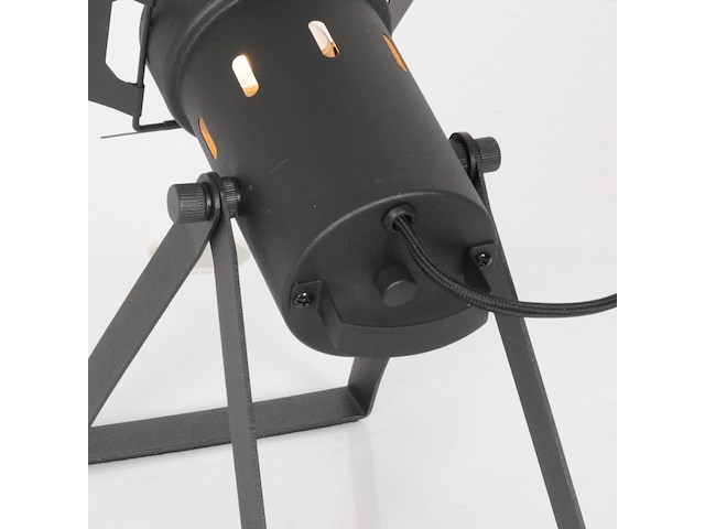 2x industriële tafellamp met e27 fitting, mexlite, carré 3380zw, zwart, 2026 - afbeelding 5 van  5