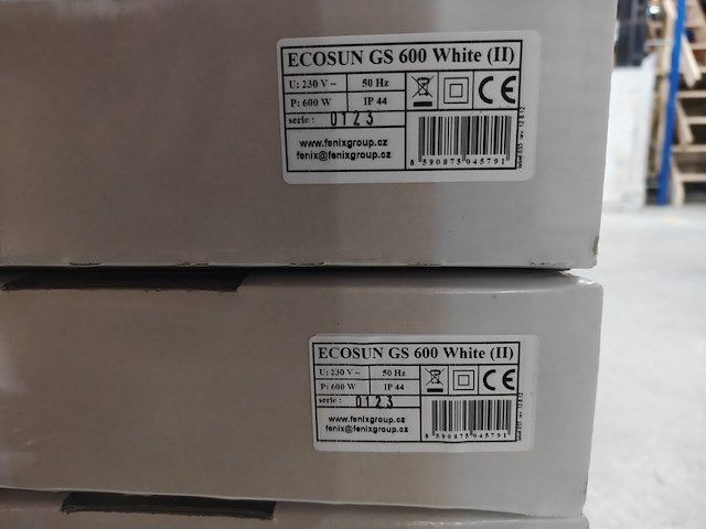2x infrarood paneel glas 60 x 120 cm, ecosun, type gs, wit, 2025 - afbeelding 3 van  3