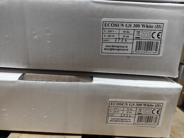 2x infrarood paneel glas 60 x 60 cm, ecosun, type gs, wit, 2025 - afbeelding 3 van  3