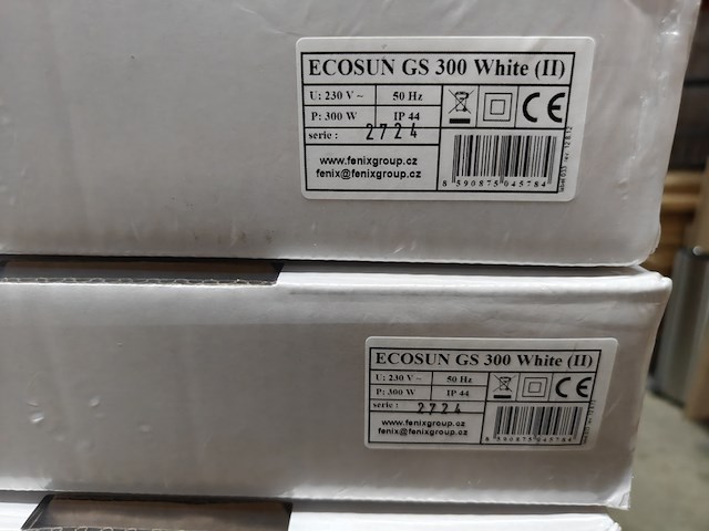 2x infrarood paneel glas 60 x 60 cm, ecosun, type gs, wit, 2025 - afbeelding 3 van  3