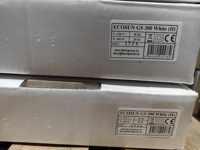 2x infrarood paneel glas 60 x 60 cm, ecosun, type gs, wit, 2025 - afbeelding 4 van  4