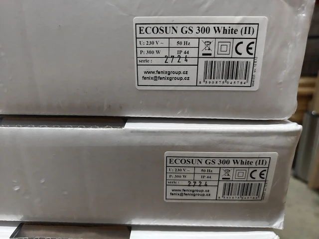 2x infrarood paneel glas 60 x 60 cm, ecosun, type gs, wit, 2025 - afbeelding 3 van  4