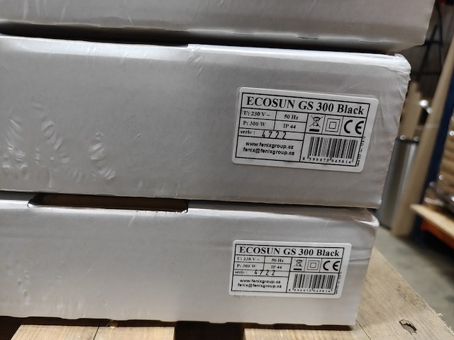 2x infrarood paneel glas 60 x 60 cm, ecosun, type gs, zwart, 2025 - afbeelding 3 van  3