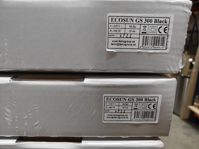 2x infrarood paneel glas 60 x 60 cm, ecosun, type gs, zwart, 2025 - afbeelding 3 van  3
