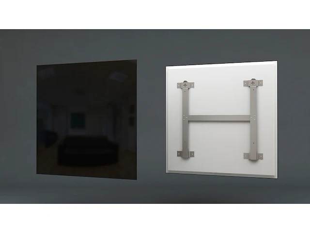 2x infrarood paneel glas 60 x 60 cm, ecosun, type gs, zwart, 2025 - afbeelding 1 van  5