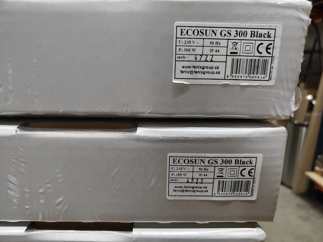 2x infrarood paneel glas 60 x 60 cm, ecosun, type gs, zwart, 2025 - afbeelding 4 van  5