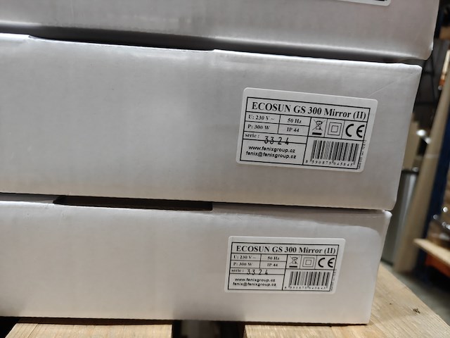 2x infrarood paneel spiegel 60 x 60 cm, ecosun, type gs, spiegel, 2025 - afbeelding 3 van  3