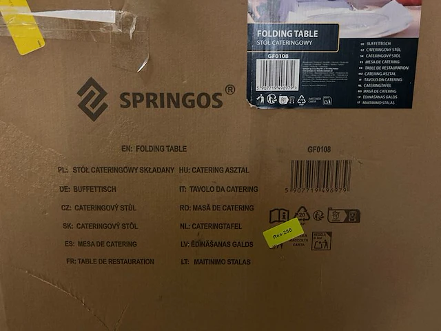 2x inklapbare cateringtafel springos - afbeelding 2 van  3