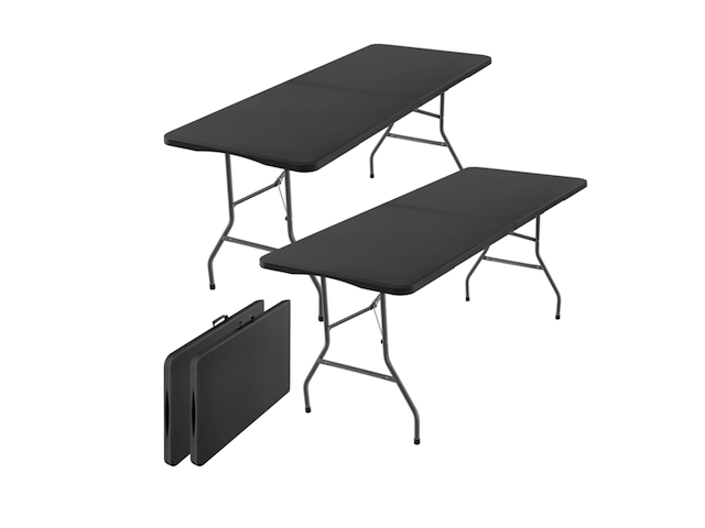 2x inklapbare tafel, vouwtafel 180x70x73 cm, xdays - afbeelding 1 van  4