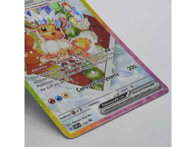 2x kaart, pokémon, eevee ex svp en 174 promo rainbow dna, 2025 - afbeelding 8 van  9