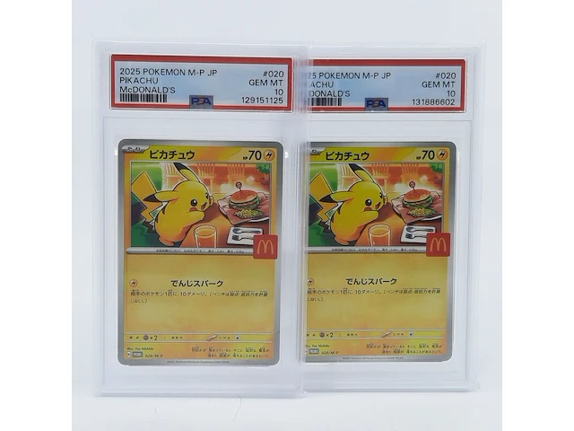 2x kaart, pokémon, pickachu mcdonalds promo 020/m-p, 2025 - afbeelding 1 van  11