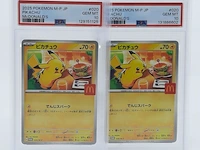 2x kaart, pokémon, pickachu mcdonalds promo 020/m-p, 2025