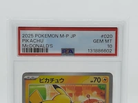 2x kaart, pokémon, pickachu mcdonalds promo 020/m-p, 2025 - afbeelding 5 van  11