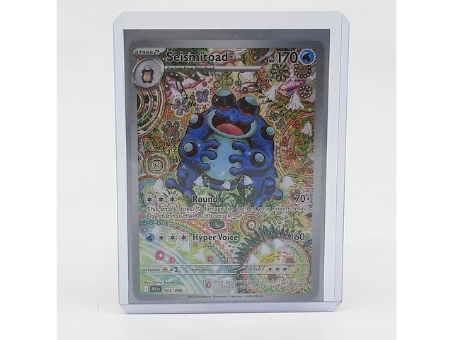 2x kaart, pokémon, seismitoad blk en 105/086, 2025 - afbeelding 2 van  9