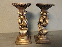 2x kandelaar, fink, natale, goud - afbeelding 2 van  5