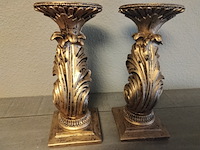 2x kandelaar, fink, natale, goud - afbeelding 4 van  5